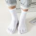 6 Pairs/lot 100% Cotton Man Toes Soft Elastic Endurable Mesh Breathable Deodorant Five Finger Outdoor Sports Socks_desvips.com