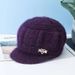 Old Lady Women, Autumn Winter Knitted Casual Fashion Mom Hat, Thickened Fleece-lined Warm Wool Hat For Middle-aged And_desvips.com