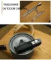 Outdoor Tableware Multi-function Portable Knife Fork Spoon Bottle Opener Foldable Cutlery Camping Equipment_desvips.com