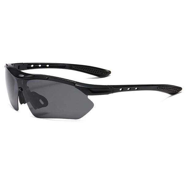 New Half-Frame Polarized Sunglasses Colorful Outdoor Cycling Sports Parkour Windproof Sandproof Unisex Photochromic Day_desvips.com