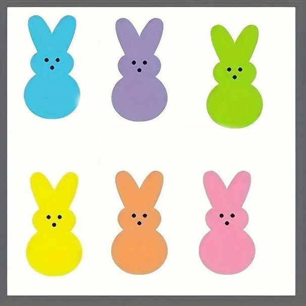 Plastic Easter Large Sign Rabbit And Egg Motif, With Stake, For Courtyard, Garden, Outdoor Decoration, Doorway_desvips.com