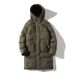 Men's Loose Fit Long Down Coat, Korean Trendy Hooded Jacket, Winter Warm Puffer Parka_desvips.com