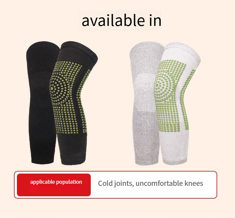Mugwort-Infused Thermal Knee Brace - Dual-Layer Winter Protection For Cycling, Running & Indoor Use - Breathable Compression With Herbal Support_desvips.com