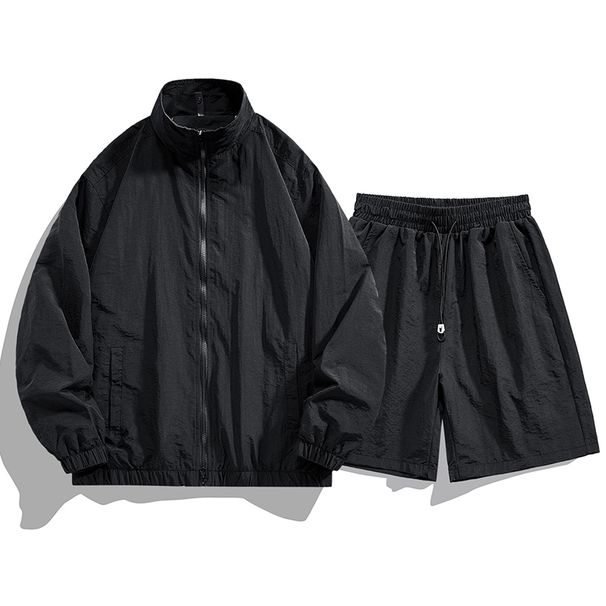 Summer Fashion Lighweigh Breahable Spors And Leisure Oudoor Running Finess UV Resisan Jacke Five Inch Shors_desvips.com