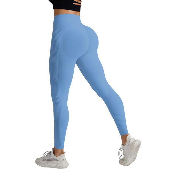 2024 Hot Selling Hip Lifting Yoga Pants, Women's Seamless Knitted Tight High Waist Breathable Sports Fitness Pants_desvips.com