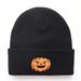 Men And Women Autumn Winter New Halloween Pumpkin Little Devil Embroidered Knitted Pullover Warm Beanie Cold Hat Student_desvips.com