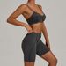 Women’s Clothing Tight Fitting Sanded Yoga Suit Quick Drying Fitness Clothes Summer Running Sports Suit_desvips.com