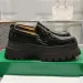 Women Sliding Sleeve With Thick Sole Lug Loafer Designer Smooth Leather Round Toes Career Related Functions Comfortable_desvips.com