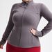 Women's Clothing fleece outdoor training fitness running leisure elastic slim fit stand collar zipper sports jacket_desvips.com