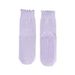 Women's Ruffled Hem Mid Calf Yoga Socks Non-Slip Solid Color Long Socks For Indoor Fitness And Pilates_desvips.com