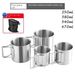 304 Stainless Steel 4-Piece Camping Cup Set Collapsible Lightweight Durable Perfect For Hiking Picnics Backpacking Includes Storage Pouch_desvips.com