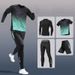 Sports Suits Men's Fitness Clothes Running Equipment Morning Jogging Suits Cycling Training Room Summer Tight Ice Silk Quick Drying Clothes_desvips.com