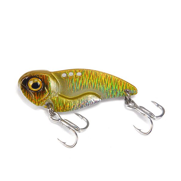 1Pcs 8g 3.5cm 3D Eyes Winter Metal Vib Blade Lure Sinking Vibration Baits Artificial Vibe For Bass Pike Perch Fishing_desvips.com