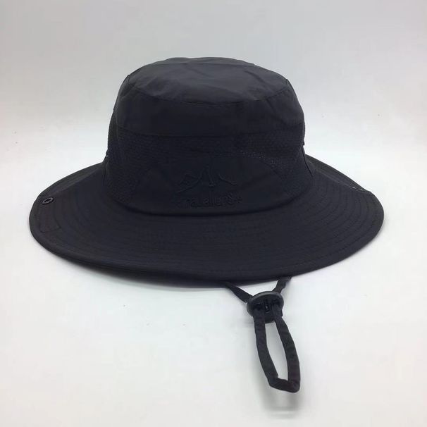Summer Sunshade Outdoor Drawstring Hat Men Women, Suitable For Hiking, Mountaineering, Camping, Fishing, And UV_desvips.com