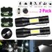 2 Stück Klein Mini Superhell 3-Modi Zoombare COB LED Fackel Lampen Handgerät USB Wiederaufladbar Taschenlampen Mit Gürtelclip, Box_desvips.com