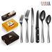 Outdoor Tableware 1010 Stainless Steel Steak Knife And Fork Spoon 72/48/24 Piece Set Home Tableware Set_desvips.com