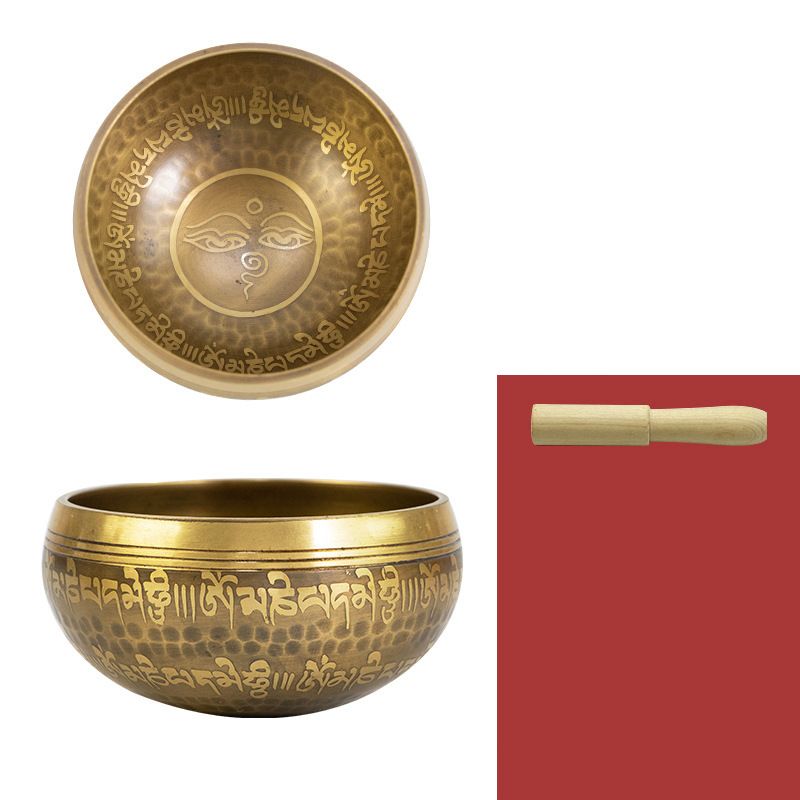 Nepal Singing Bowl Handmade Bowl Hand-Hammered Tibetan Singing Bowl Set - Stress Relief, Chakra Balancing & Meditation Tool_desvips.com