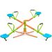 XSS004 Outdoor Playground Four-seat Seesaw For Children, A 360-degree Rotatable Sturdy Plastic Seat Seesaw Suitable For Kids Aged 3 And Above_desvips.com