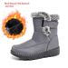 Women's Winter Snow Boots With Fleece Lining, Thick High-Top Warm Shoes, Slip-Resistant Sole, Casual Zip-Up Ankle Boots For Women_desvips.com