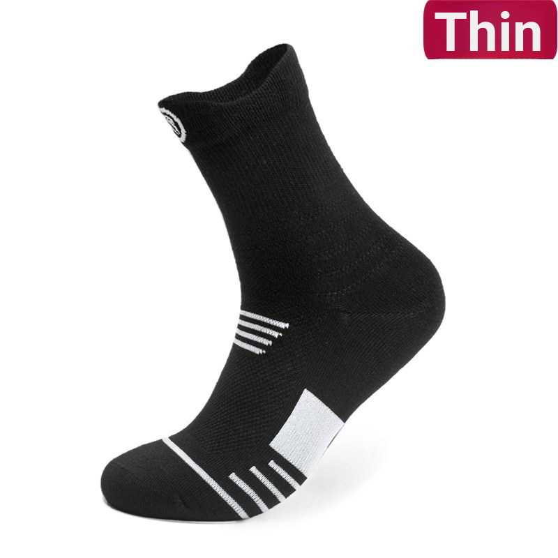 Basketball Socks Men's Thickened Towel Bottom Terry Socks Mid-length High-top Running Outdoor Socks_desvips.com