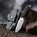 Small Fixed Blade Hunting Knife With Sheath, Survival Knife With Fire Starter, Compass, And Mirror, 2.36-Inch 440C Stainless Steel Blade, G10 Handle F_desvips.com