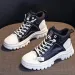 High Top Thick Sole Leather Board For Comfort Breathability Plush Insulation Fashion Versatile Casual Sports Shoes_desvips.com