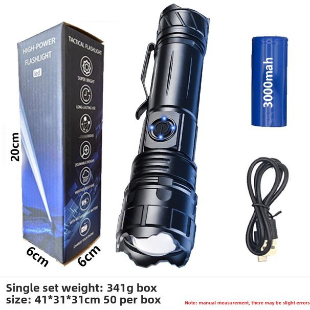 Cross-Border Tactical LED High Brightness Outdoor Small Convenient With Pen Clip Emergency Lighting Zoom Long-Range_desvips.com