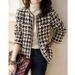 Women's Clothing Wool tweed jacket spring and autumn short style fashionable_desvips.com