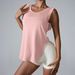 Loose Sleeveless Sports Cover up European American Yoga Top Running Training Fitness Vest_desvips.com
