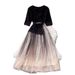 Women's Clothing new mesh dress female design sense splicing slim waist medium length first love fairy dress_desvips.com