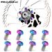 RISK Mountain Bike Titanium Alloy T25 M5x10 Torx Disc Brake Rotor Fixing Screws_desvips.com