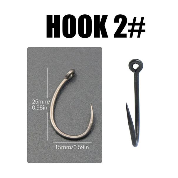 10pcs Carp Fishing Hook PTFE Coating Alloy Steel Micro Barb Hook Super Sharp Supper Hard Crooked Hook For Carp Accessory Tackle_desvips.com