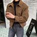 Men's Suede Jackets Autumn Retro Bomber Casual Fashion Vintage Short Flying Slim Jacket High Street Outerwear Coat Male_desvips.com