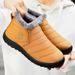 Women's Winter New Couple Snow Padded Thickened Cotton Boots Warm Casual Flat Shoes_desvips.com