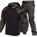 Y Black Gray Industrial Assault SP2 Version Tactical Top Combat Clothing Spring Autumn Shirt Frog Suit Pants Set T-Shirt_desvips.com