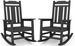 SERWALL HDPE Oversized Outdoor Rocking Chairs Set Of 2, Patio Rocker, Black_desvips.com