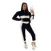 Women's Clothing Long Sleeve Fashion Casual Suit Color Matching Style _desvips.com