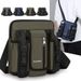 Trendy Men's Practical Shoulder Vertical Style For Work And Commuting, Solid Color, Simple Crossbody Bag, Multi-layer_desvips.com