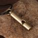 Brass Outdoor Survival Bamboo Keychain Pendant Children's Competition High Pitch Whistle Climbing Training Decoration_desvips.com