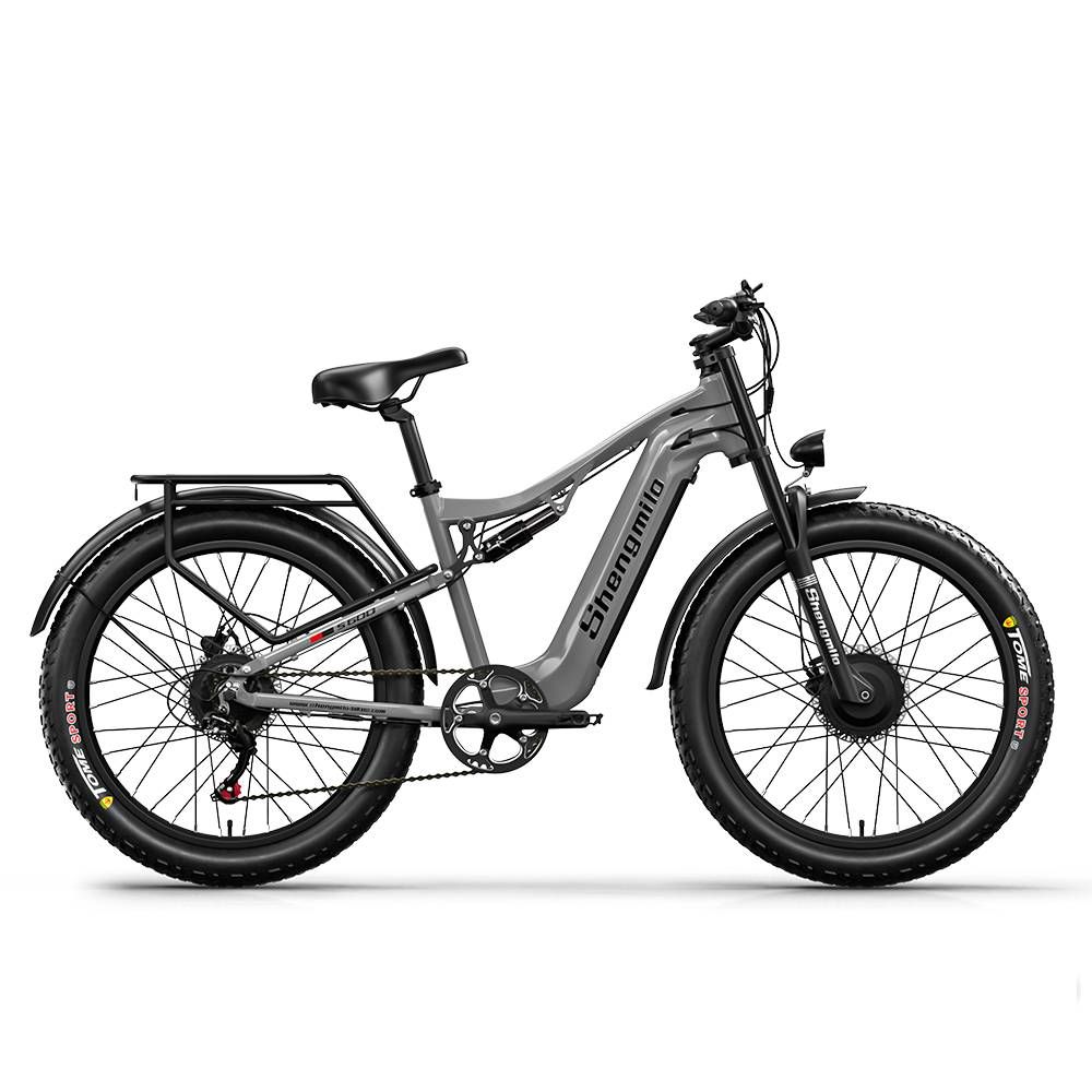 Shengmilo S600 Adult Mountain E-Bike 2000W Dual Motors, 48V17.5AH Battery,26 Inch Fat Tire Men's Electric Bike_desvips.com