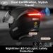 Unisex Motorcycle Helmet With Taillight Flip Up Design For All Seasons Riding And Off Road Safety_desvips.com