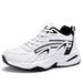 Autumn New Basketball Fashion Leather Dad Student Practical Sports Thick Sole Running Shoes_desvips.com