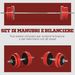 Set Bilanciere E Dischi 65kg Totali Per Workout In , In Metallo, Sabbia Di Ferro E Gomma, Rosso_desvips.com