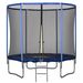 Trampolino Elastico Da Esterno, Tappeto Elastico Per Adulti Da Giardino Con Rete Di Sicurezza E Bordo Imbottito, Giochi Da Giardino E , Ø244x240cm, Blu E Nero_desvips.com