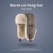 Men And Women's Thickened Ear Protection Lei Feng Hat For Winter Velvet Thickened Cold-proof Chain Plush Flying Hat_desvips.com