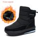 Unisex Winter Snow Boots With Fleece Lining - Slip-Resistant Rubber Sole, Water-Resistant Oxford Fabric, Comfortable Mid-Heel For Outdoor_desvips.com