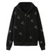 New Autumn Loose Top For Men Women With Star Rhinestones And Zipper Y2k Sweatshirt_desvips.com