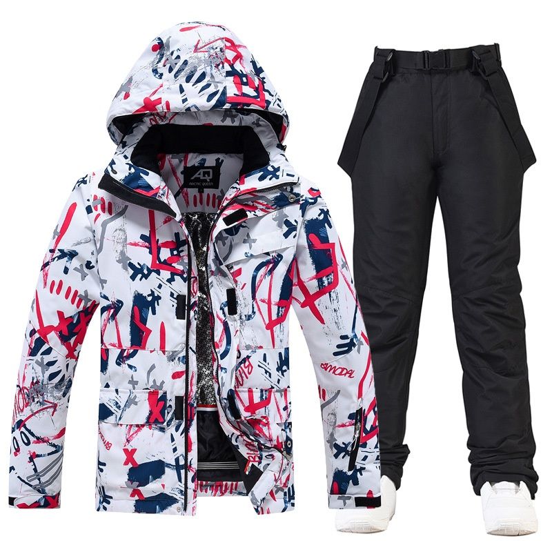 001 New For Men Women, Warm Thickened Korean Style Snowboard And Snow Ski Suit Set_desvips.com