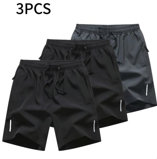 3pcs High-quality Casual Shorts, Running Pants, Men's Breathable Sports Pants_desvips.com