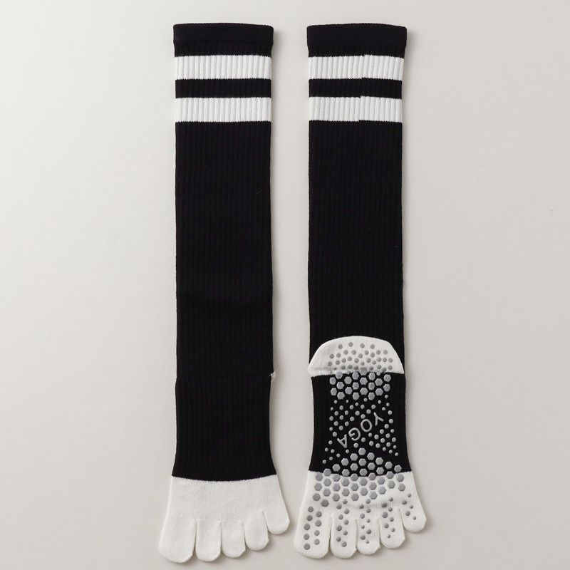 Five-Toe Yoga Split-Toe Professional Non-Slip Pilates Pressure Calf Women's Sports Special Long Tube Socks_desvips.com